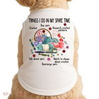 Thing I Do In My Spare Time Crochet Funny Crocheting Great Gift Doggie Tank thumb 0