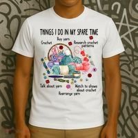 Thing I Do In My Spare Time Crochet Funny Crocheting Great Gift T-Shirt thumb 3