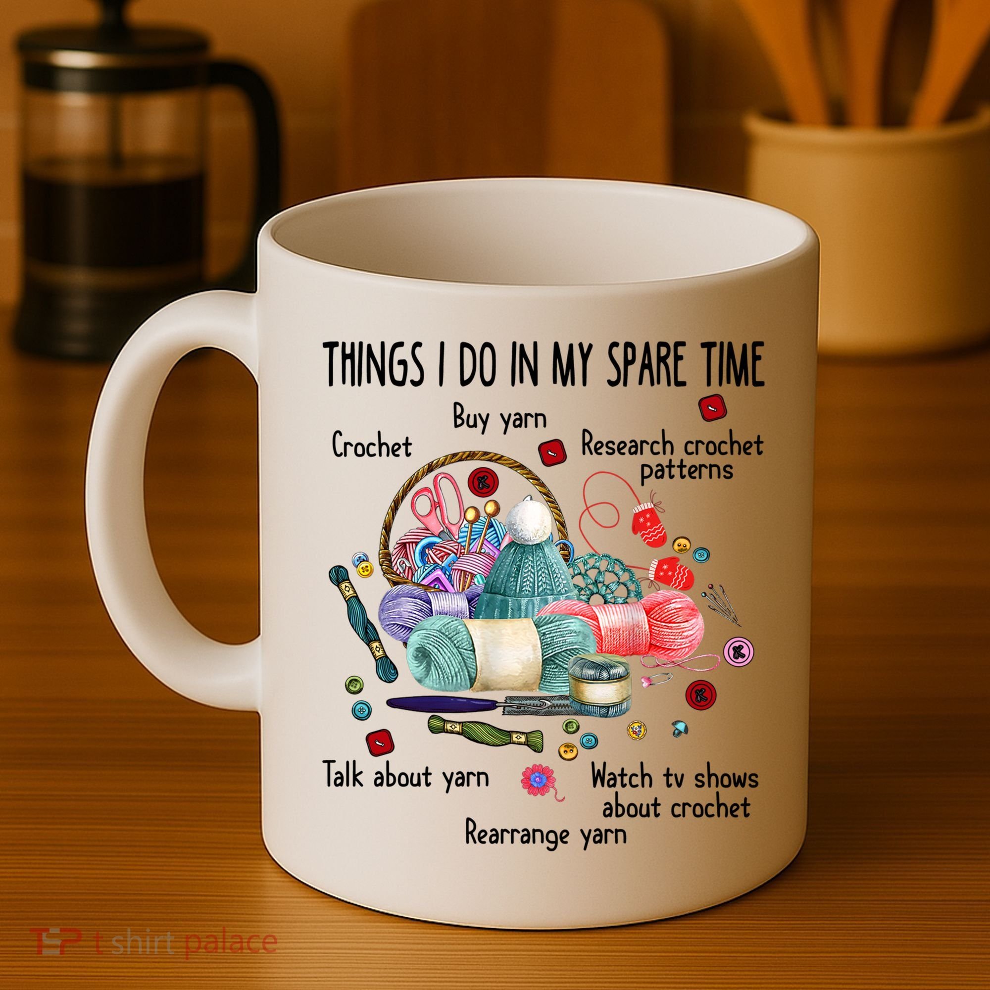 Thing I Do In My Spare Time Crochet Funny Crocheting Great Gift Coffee Mug