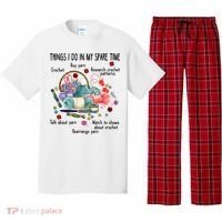 Thing I Do In My Spare Time Crochet Funny Crocheting Great Gift Pajama Set thumb 0