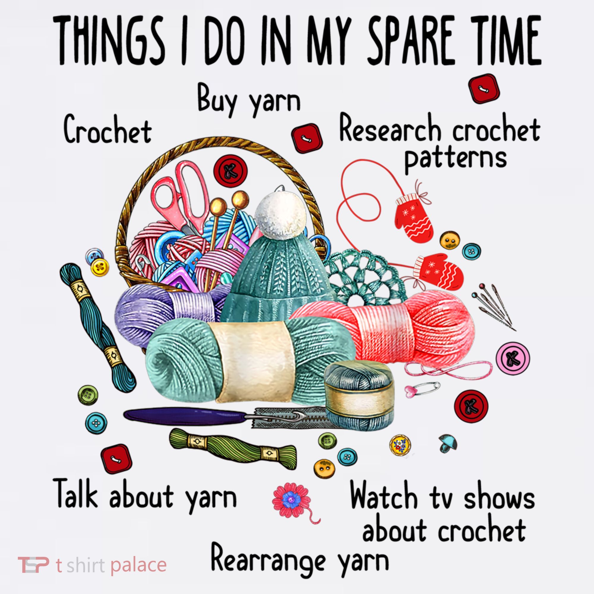 Thing I Do In My Spare Time Crochet Funny Crocheting Great Gift Women's Hoodie