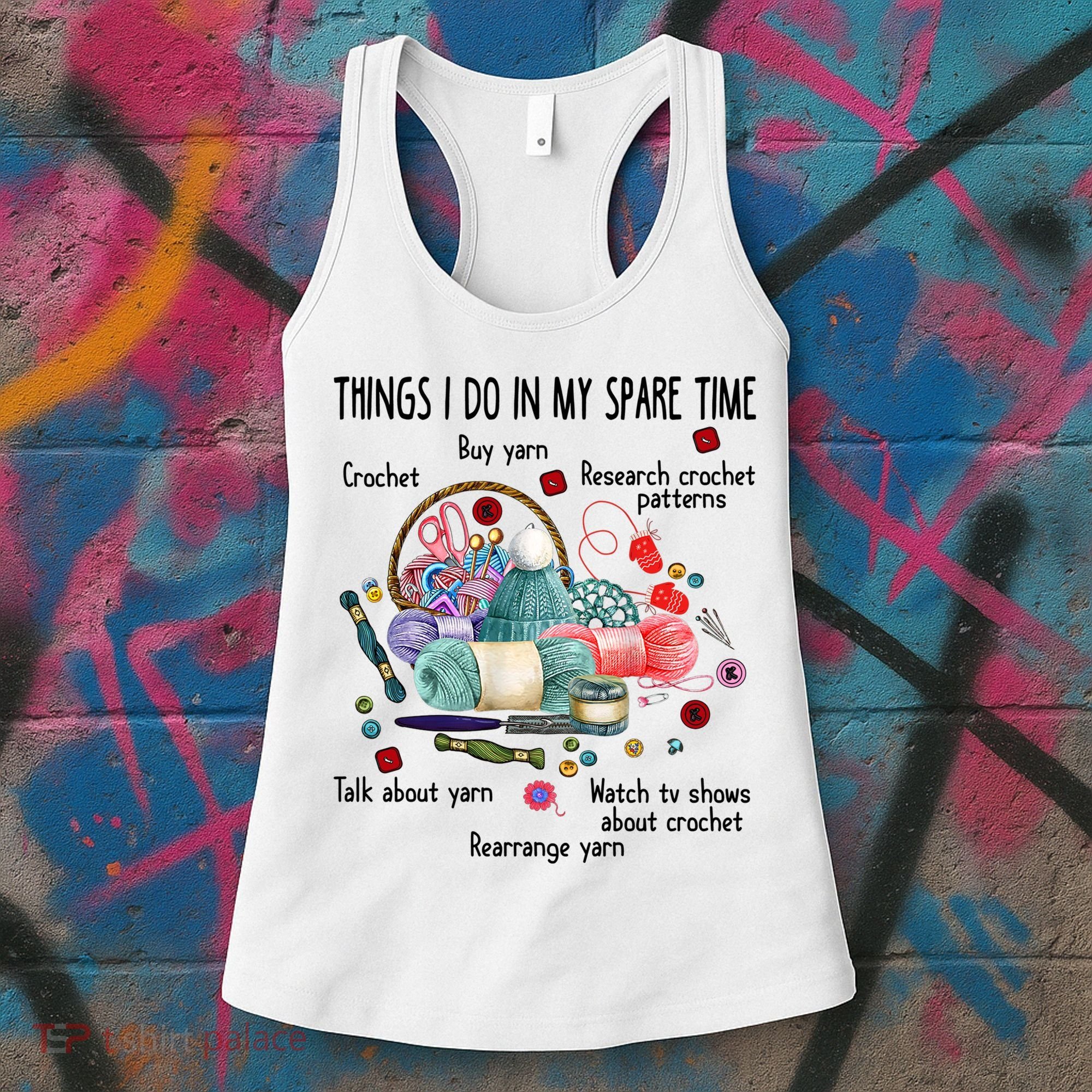 Thing I Do In My Spare Time Crochet Funny Crocheting Great Gift Women's Tank Top
