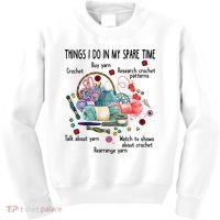 Thing I Do In My Spare Time Crochet Funny Crocheting Great Gift Kids Sweatshirt thumb 0