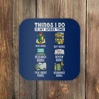 Things I Do In My Spare Time Read Books Funny Books Lover Coaster thumb 0