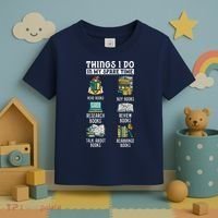 Things I Do In My Spare Time Read Books Funny Books Lover Toddler T-Shirt thumb 3