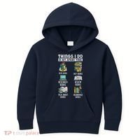Things I Do In My Spare Time Read Books Funny Books Lover Kids Hoodie thumb 0