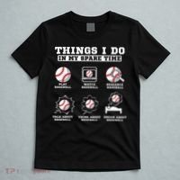 Things I Do In My Spare Time Funny Baseball Lover Costume T-Shirt thumb 5