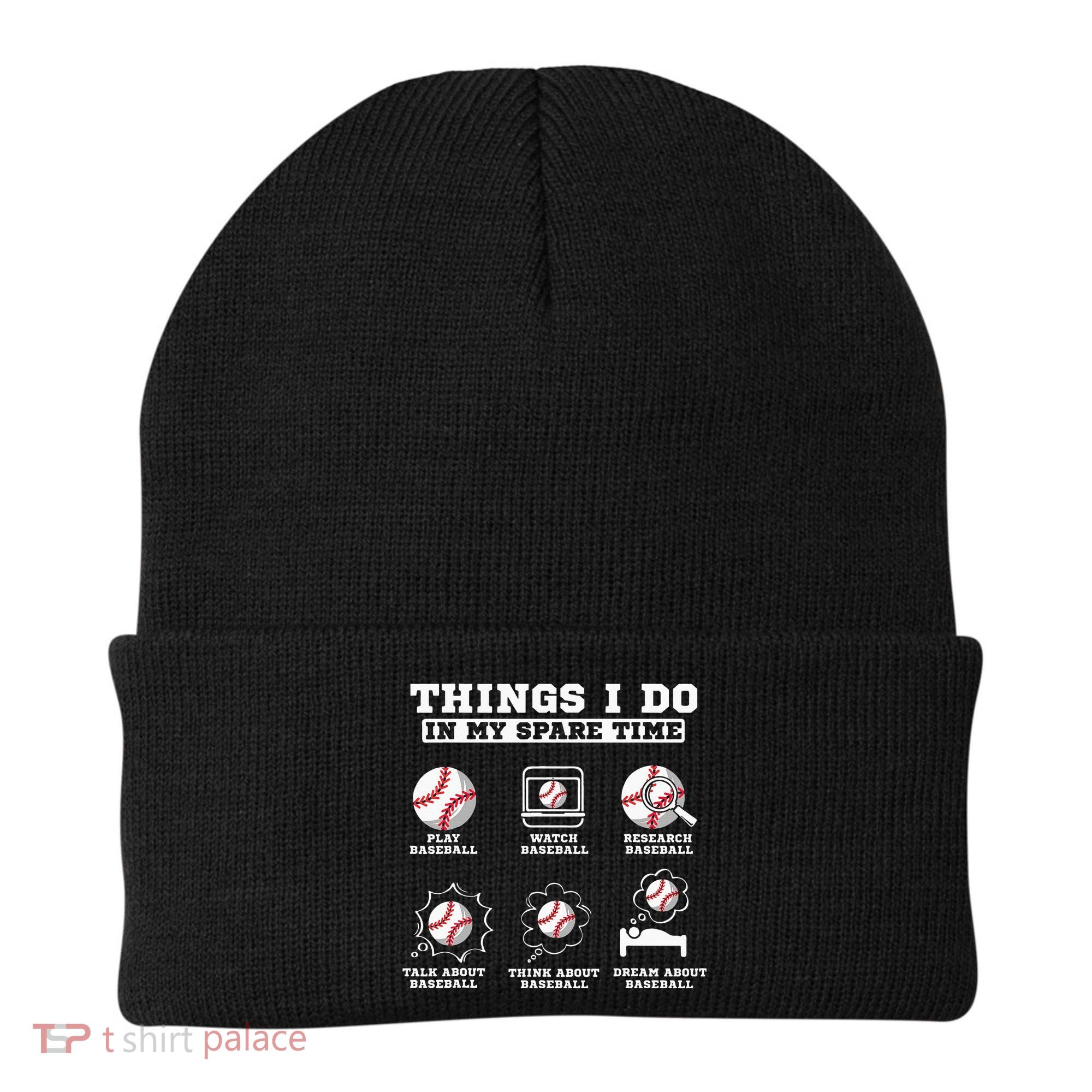 Things I Do In My Spare Time Funny Baseball Lover Costume Beanie