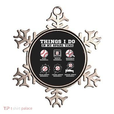 Things I Do In My Spare Time Funny Baseball Lover Costume Ornament