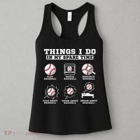Things I Do In My Spare Time Funny Baseball Lover Costume Women's Tank Top thumb 3