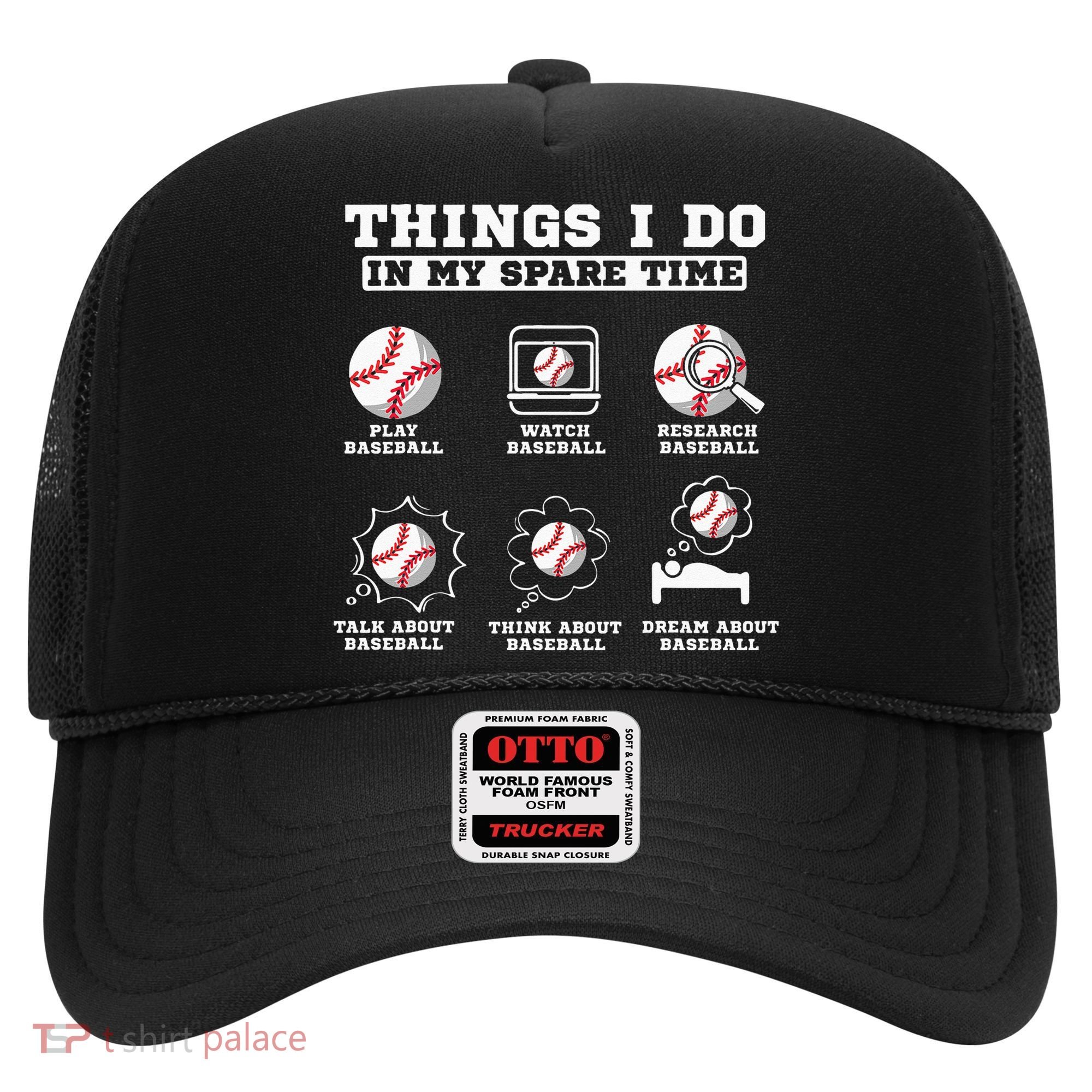 Things I Do In My Spare Time Funny Baseball Lover Costume Hat