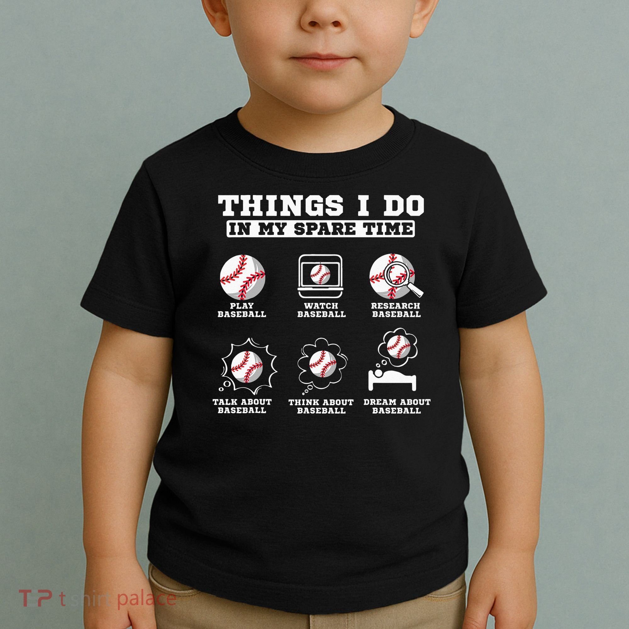 Things I Do In My Spare Time Funny Baseball Lover Costume Toddler T-Shirt