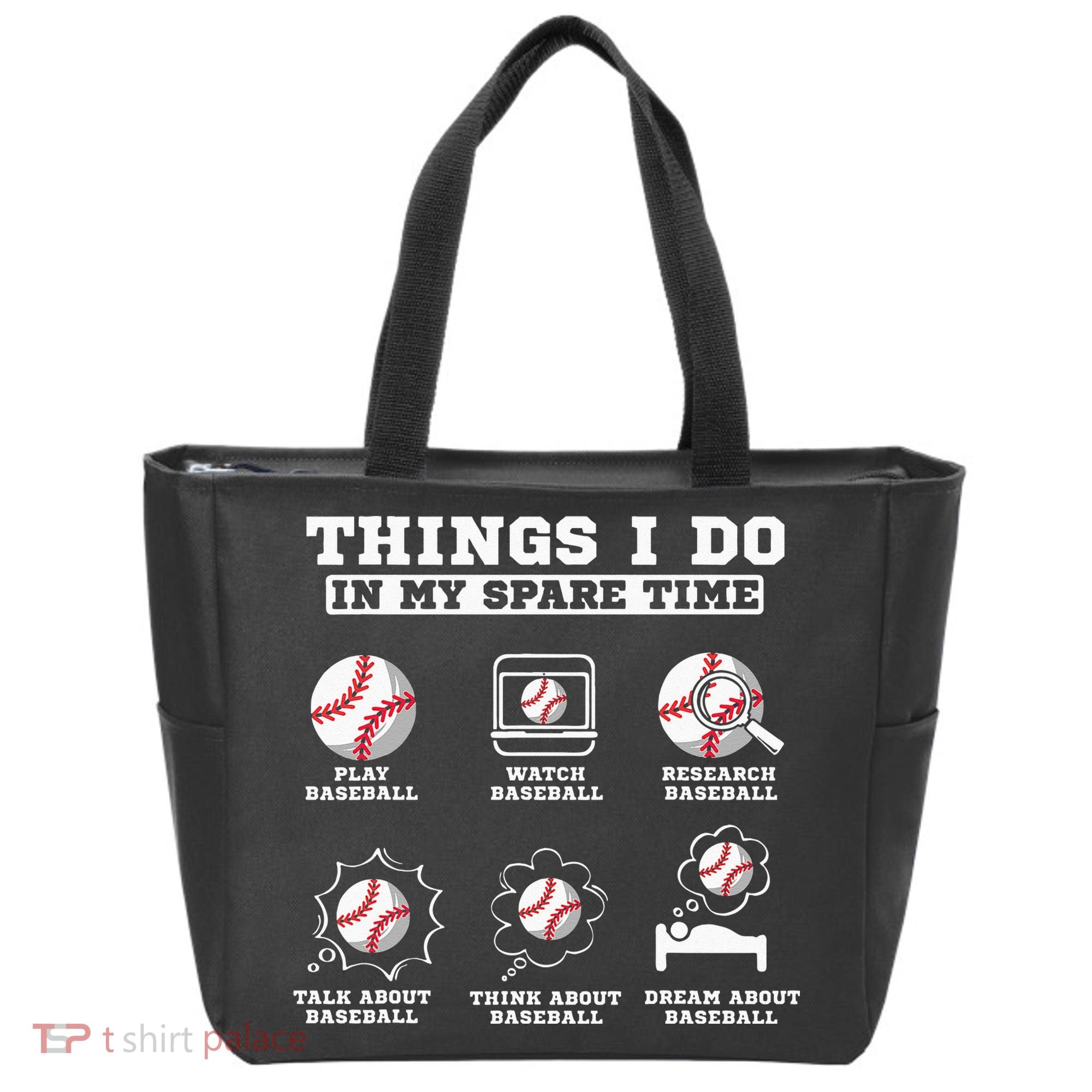 Things I Do In My Spare Time Funny Baseball Lover Costume Tote Bag
