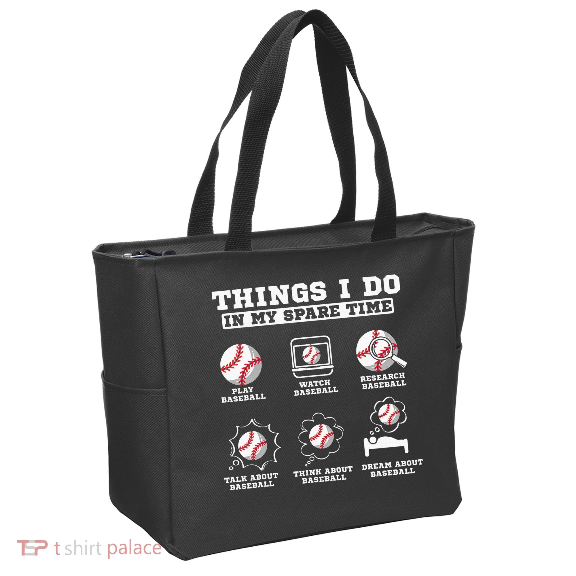Things I Do In My Spare Time Funny Baseball Lover Costume Tote Bag