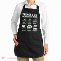 Things I Do In My Spare Time Tractor Green Funny Farmers Apron thumb 2