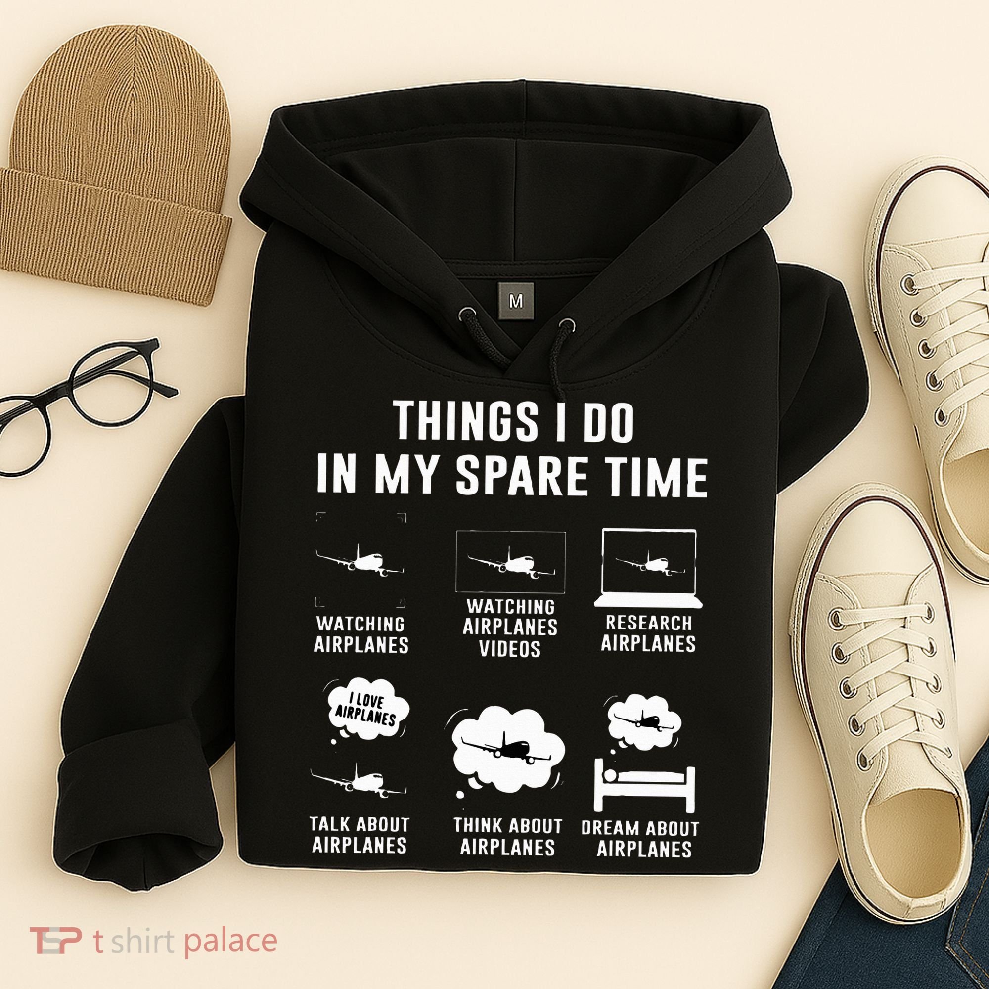Things I do in my spare time Airplane Gift Hoodie