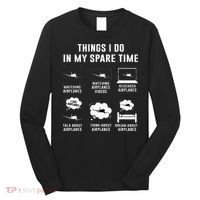 Things I do in my spare time Airplane Gift Long Sleeve Shirt thumb 0