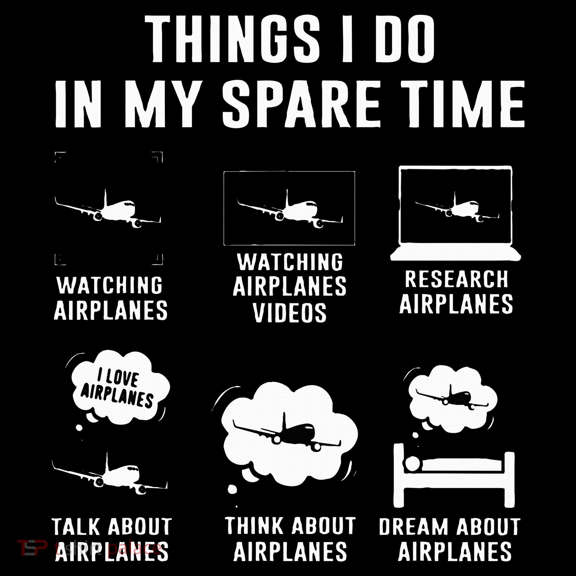 Things I do in my spare time Airplane Gift Mousepad