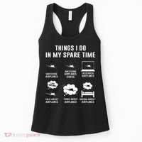 Things I do in my spare time Airplane Gift Women's Tank Top thumb 0