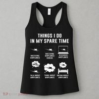 Things I do in my spare time Airplane Gift Women's Tank Top thumb 3