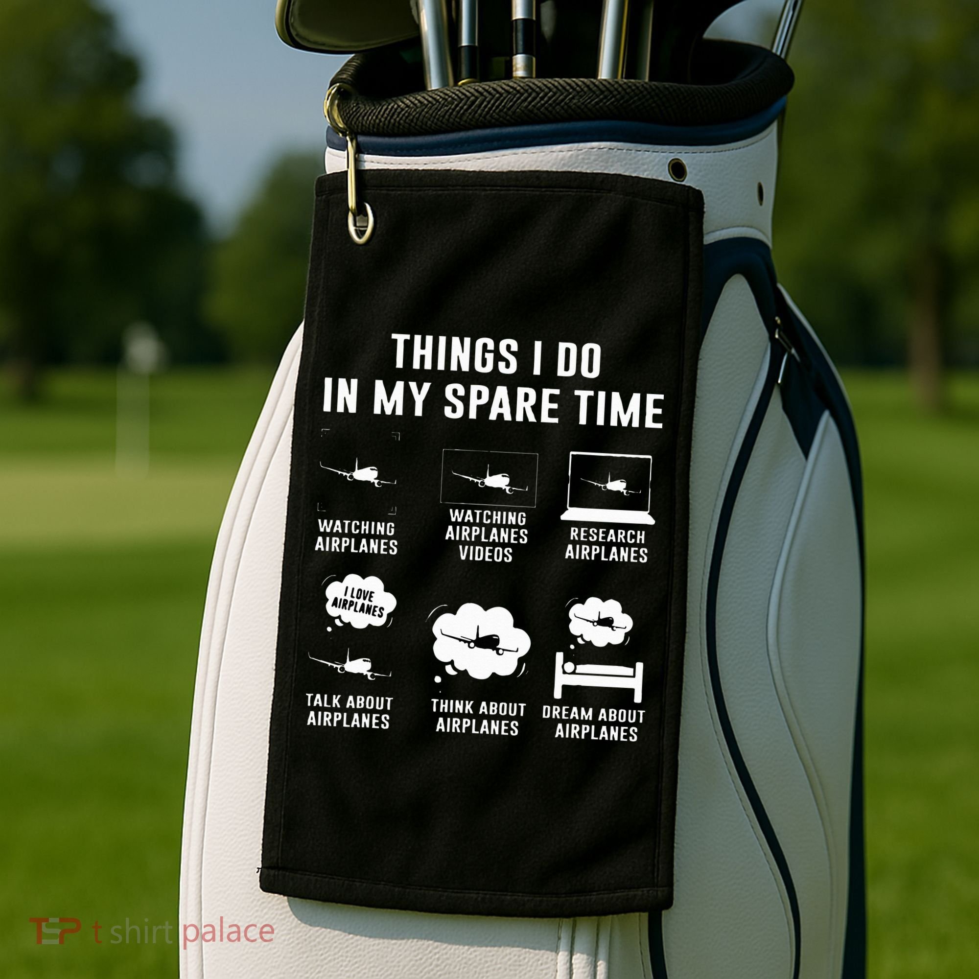 Things I do in my spare time Airplane Gift Golf Towel