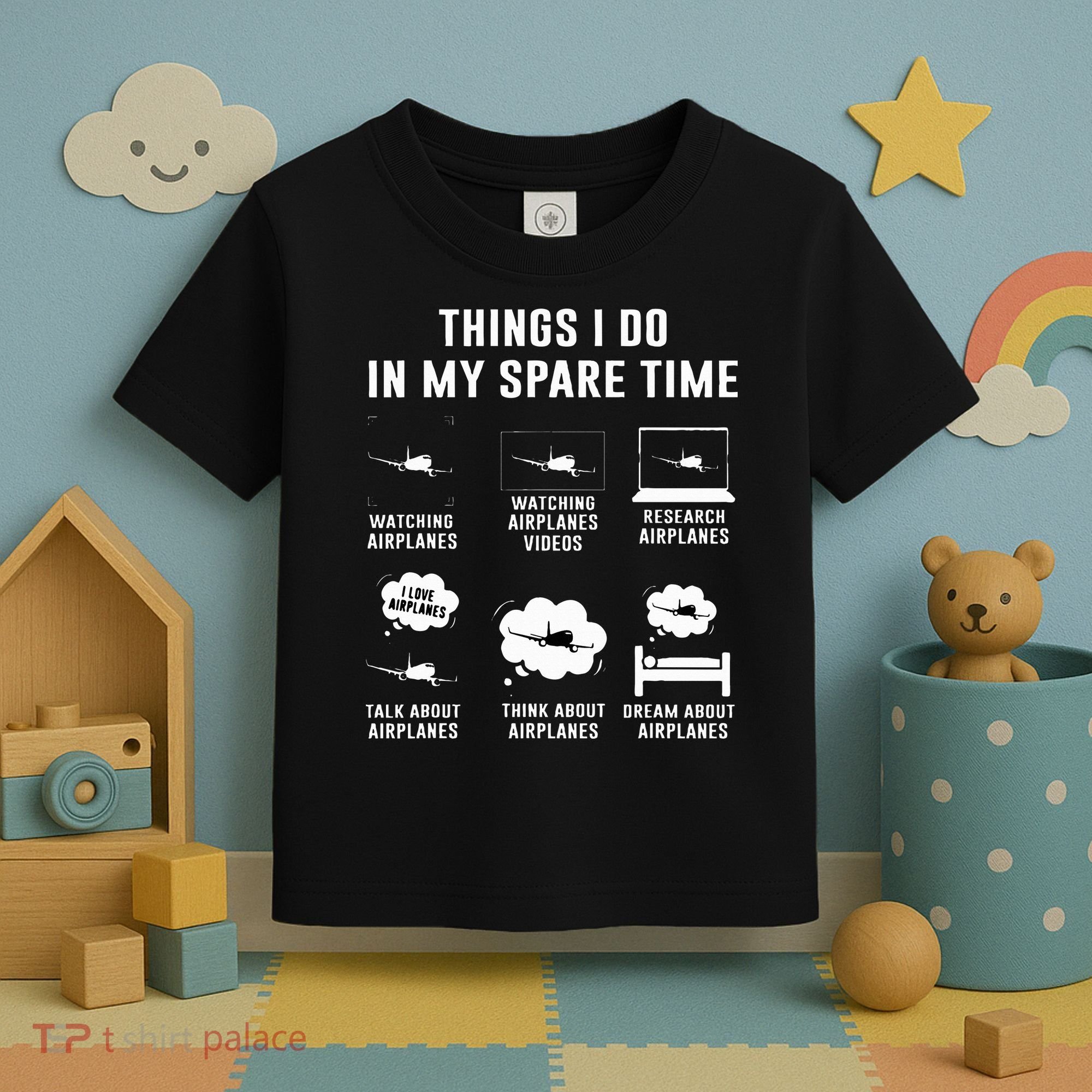 Things I do in my spare time Airplane Gift Toddler T-Shirt
