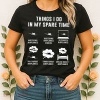 Things I do in my spare time Airplane Gift Women's T-Shirt thumb 2