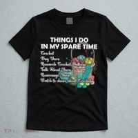Things I Do In My Spare Time Crochet Knitting Arts Lovers Great Gift T-Shirt thumb 5