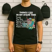 Things I Do In My Spare Time Crochet Knitting Arts Lovers Great Gift T-Shirt thumb 6