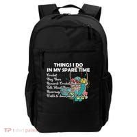 Things I Do In My Spare Time Crochet Knitting Arts Lovers Great Gift Backpack thumb 0