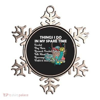 Things I Do In My Spare Time Crochet Knitting Arts Lovers Great Gift Ornament