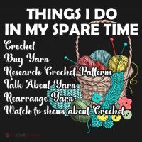 Things I Do In My Spare Time Crochet Knitting Arts Lovers Great Gift Ornament thumb 1