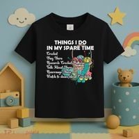 Things I Do In My Spare Time Crochet Knitting Arts Lovers Great Gift Toddler T-Shirt thumb 3