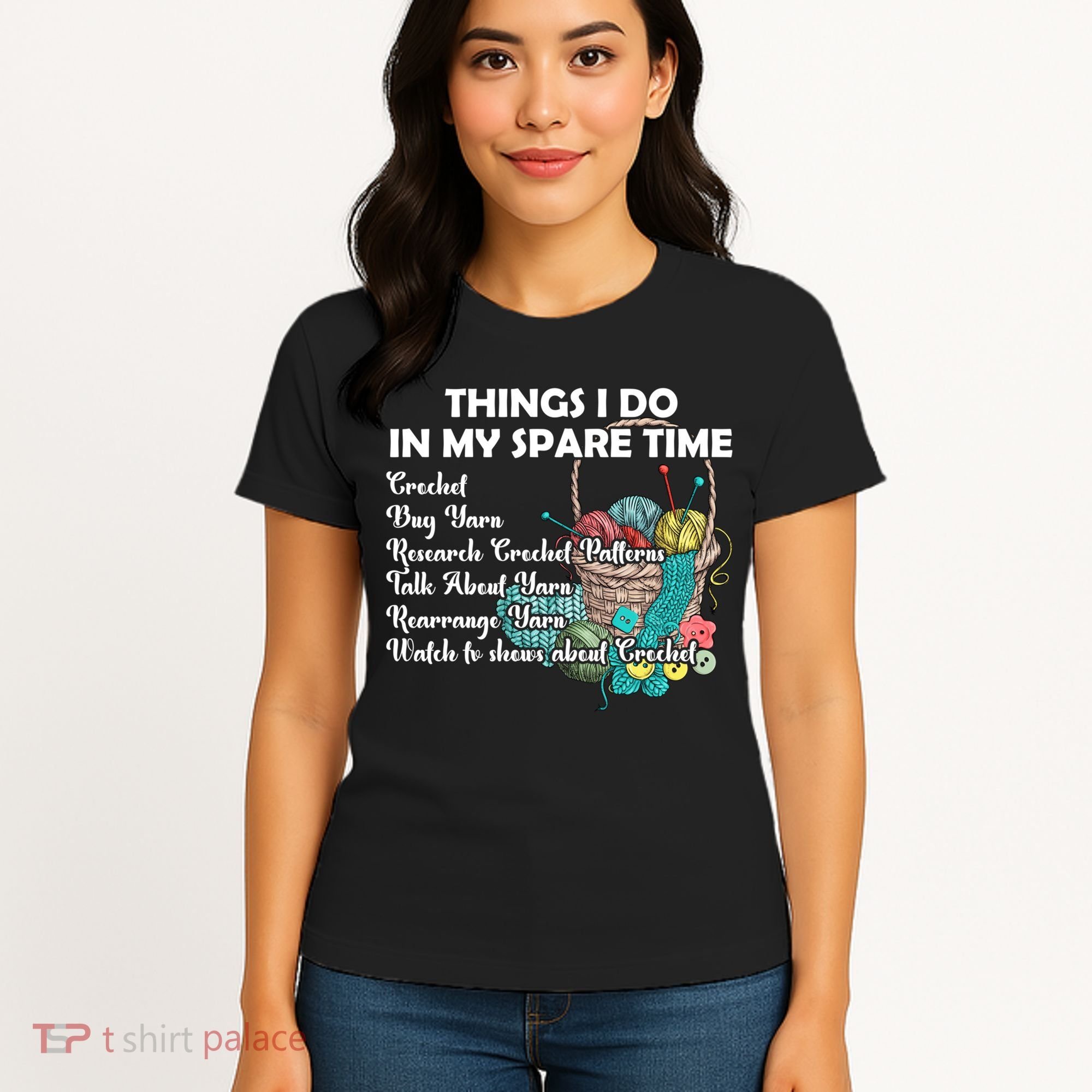 Things I Do In My Spare Time Crochet Knitting Arts Lovers Great Gift Women's T-Shirt