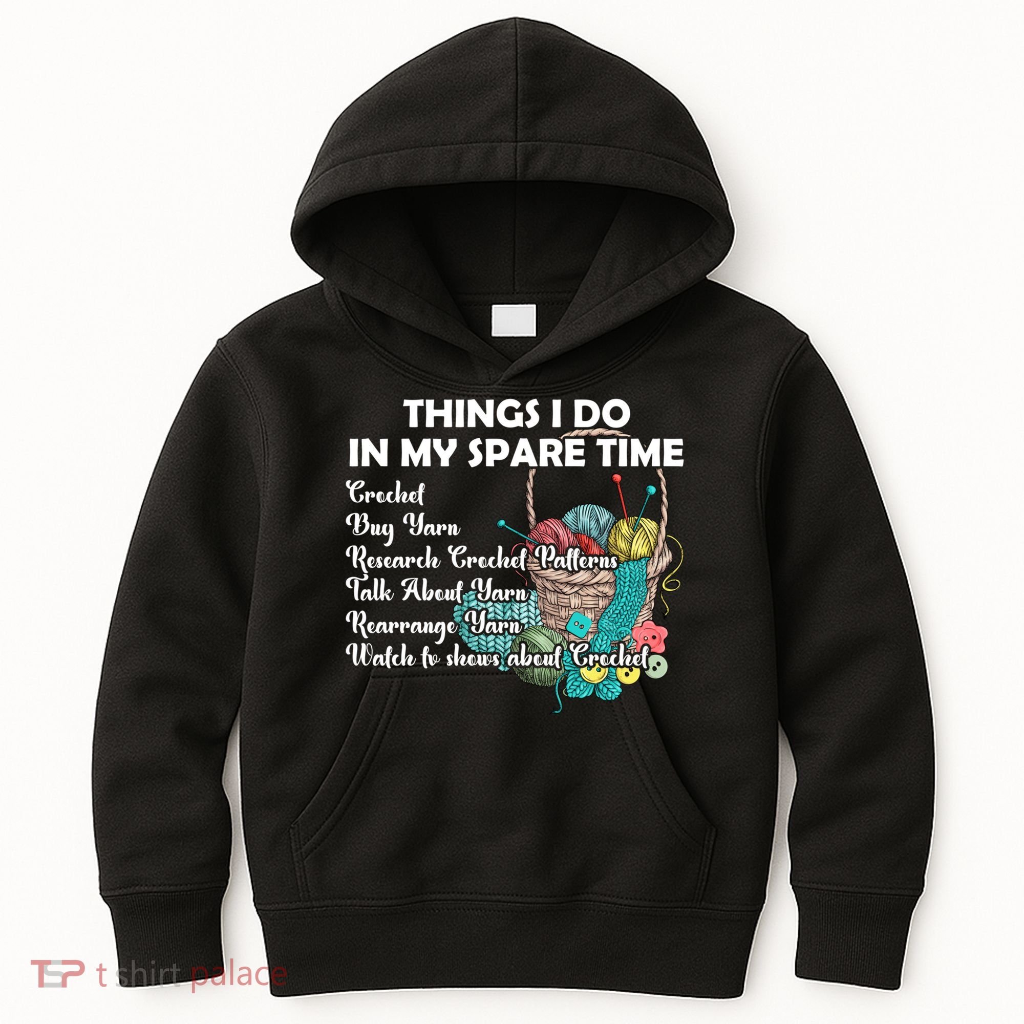Things I Do In My Spare Time Crochet Knitting Arts Lovers Great Gift Kids Hoodie