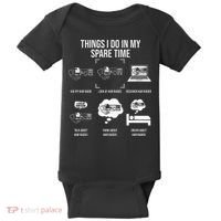 Things I Do In My Spare Time Ham Radio Operator Baby Bodysuit thumb 0
