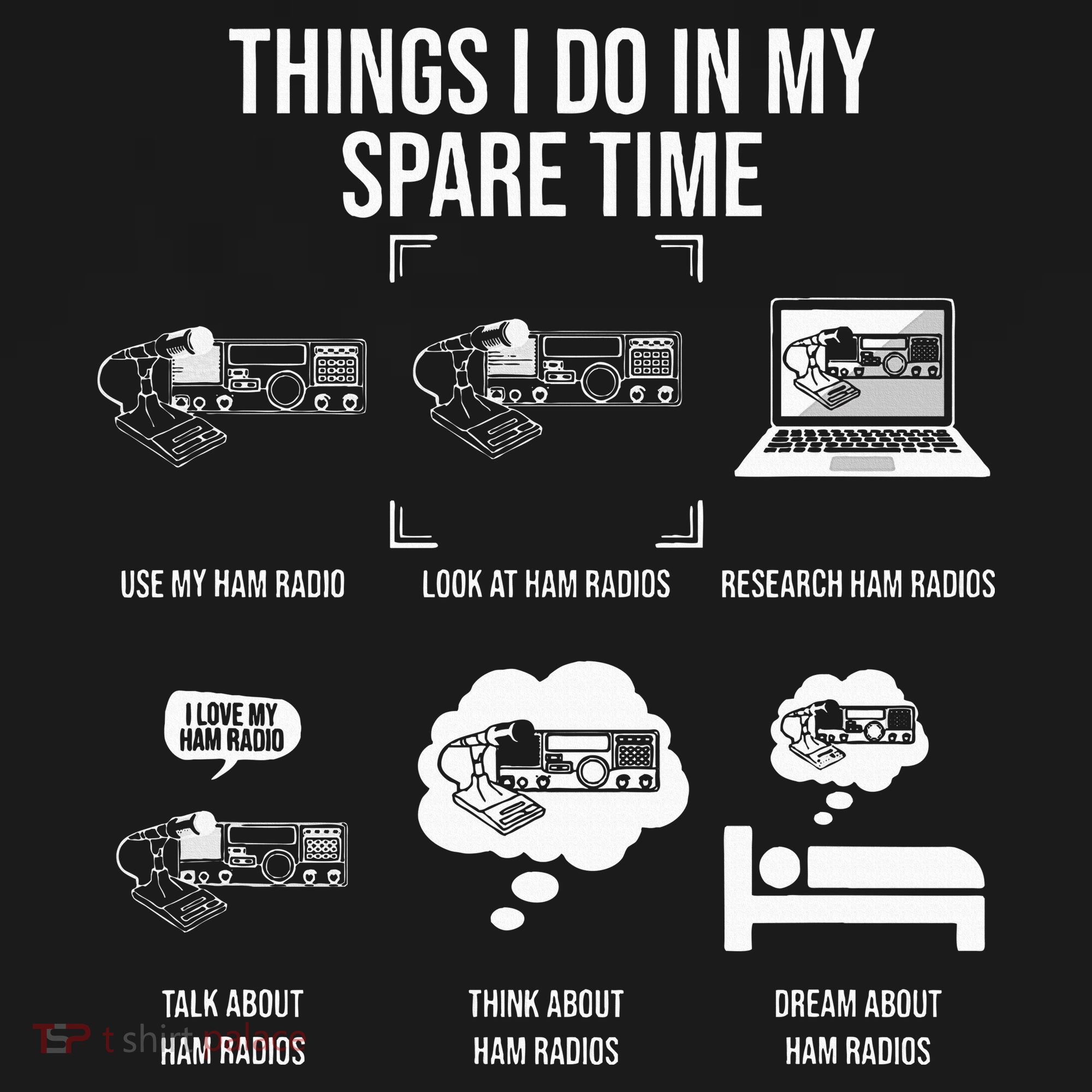 Things I Do In My Spare Time Ham Radio Operator Kids Sweatshirt