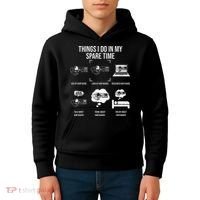 Things I Do In My Spare Time Ham Radio Operator Kids Hoodie thumb 4