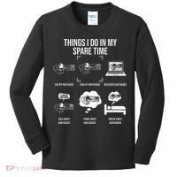 Things I Do In My Spare Time Ham Radio Operator Kids Long Sleeve Shirt thumb 0