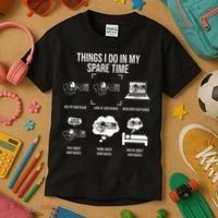 Things I Do In My Spare Time Ham Radio Operator Kids T-Shirt thumb 3