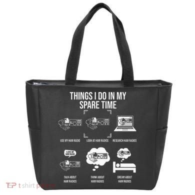 Things I Do In My Spare Time Ham Radio Operator Tote Bag