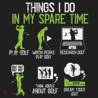 Things I Do In My Spare Time Golf Player Cool Golfing Golfer Beanie thumb 2