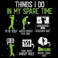 Things I Do In My Spare Time Golf Player Cool Golfing Golfer Women's Hoodie thumb 2