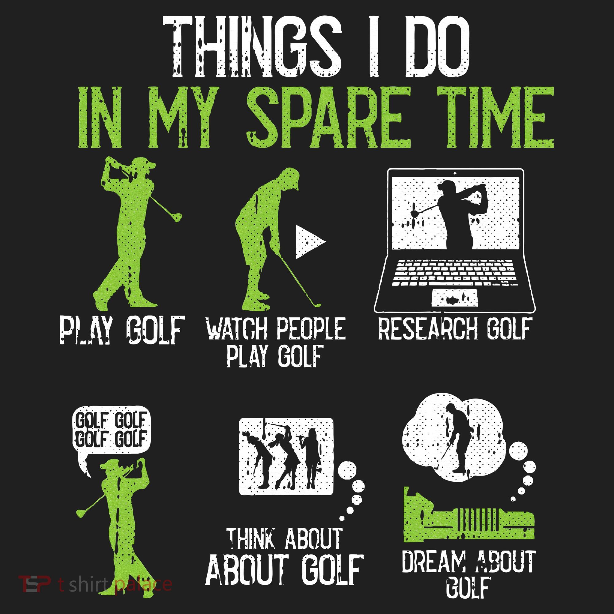 Things I Do In My Spare Time Golf Player Cool Golfing Golfer Hat