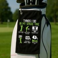 Things I Do In My Spare Time Golf Player Cool Golfing Golfer Golf Towel thumb 2