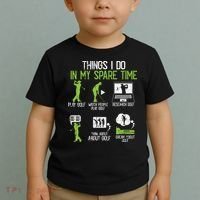 Things I Do In My Spare Time Golf Player Cool Golfing Golfer Toddler T-Shirt thumb 2