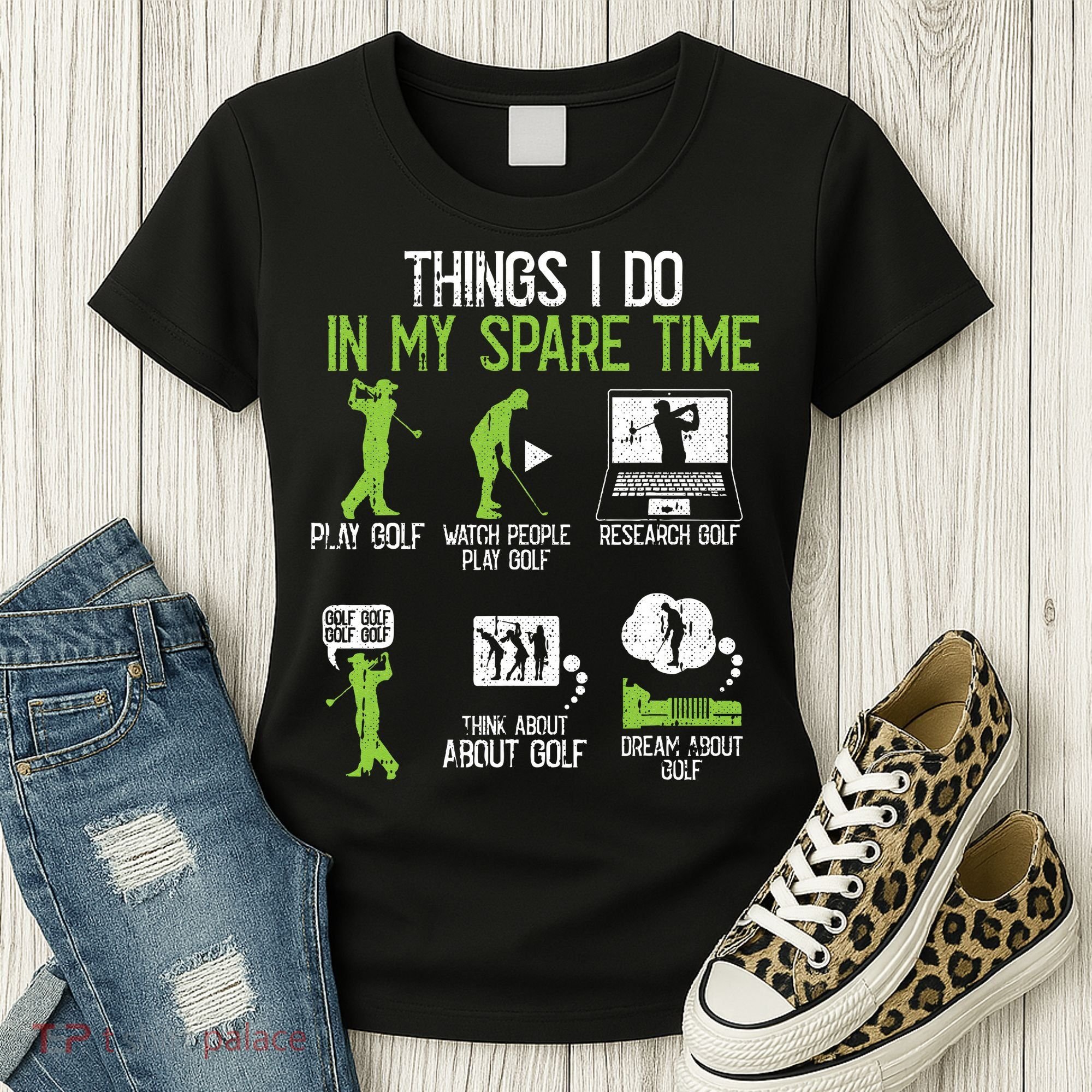 Things I Do In My Spare Time Golf Player Cool Golfing Golfer Women's T-Shirt