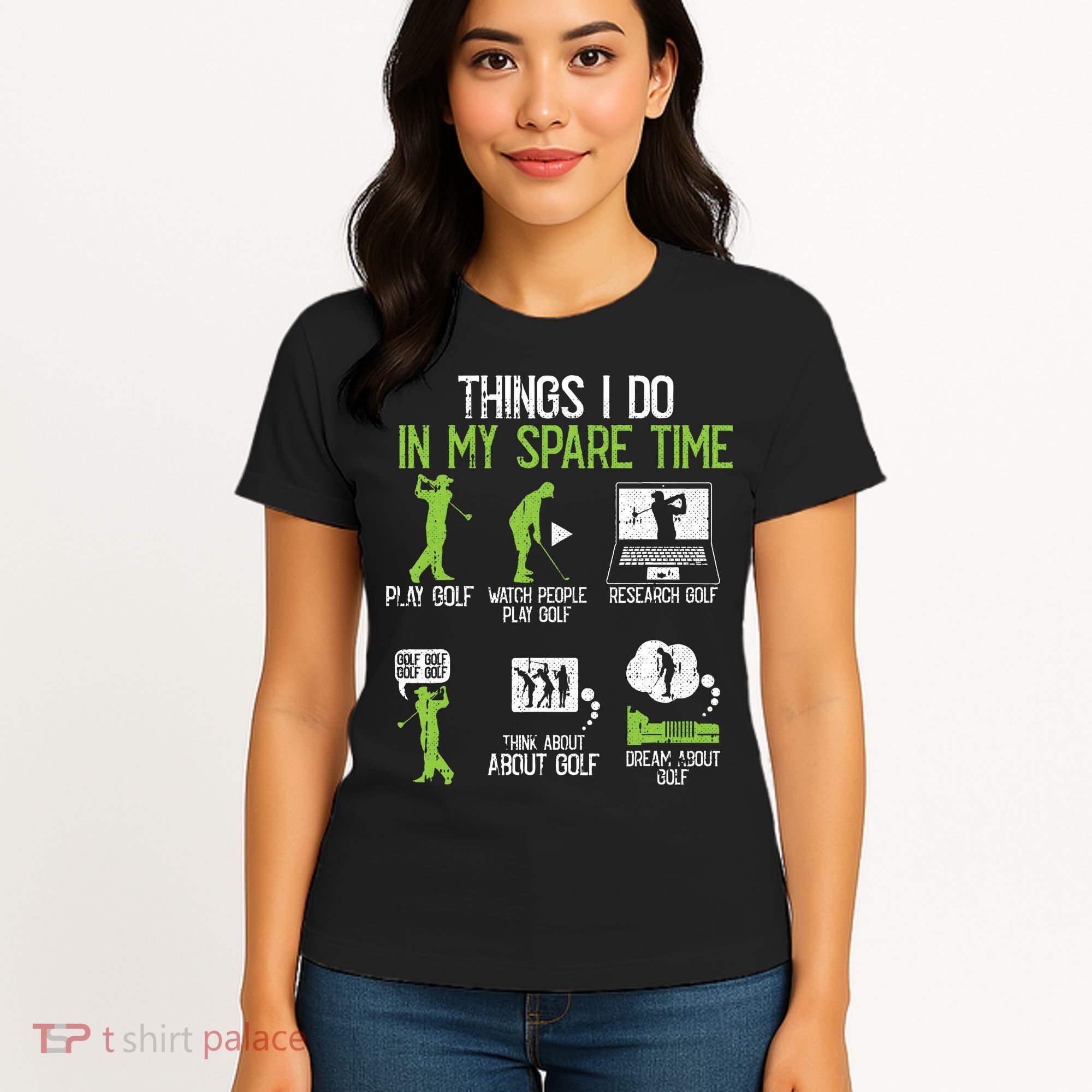 Things I Do In My Spare Time Golf Player Cool Golfing Golfer Women's T-Shirt