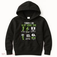 Things I Do In My Spare Time Golf Player Cool Golfing Golfer Kids Hoodie thumb 0