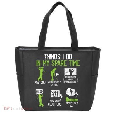 Things I Do In My Spare Time Golf Player Cool Golfing Golfer Tote Bag